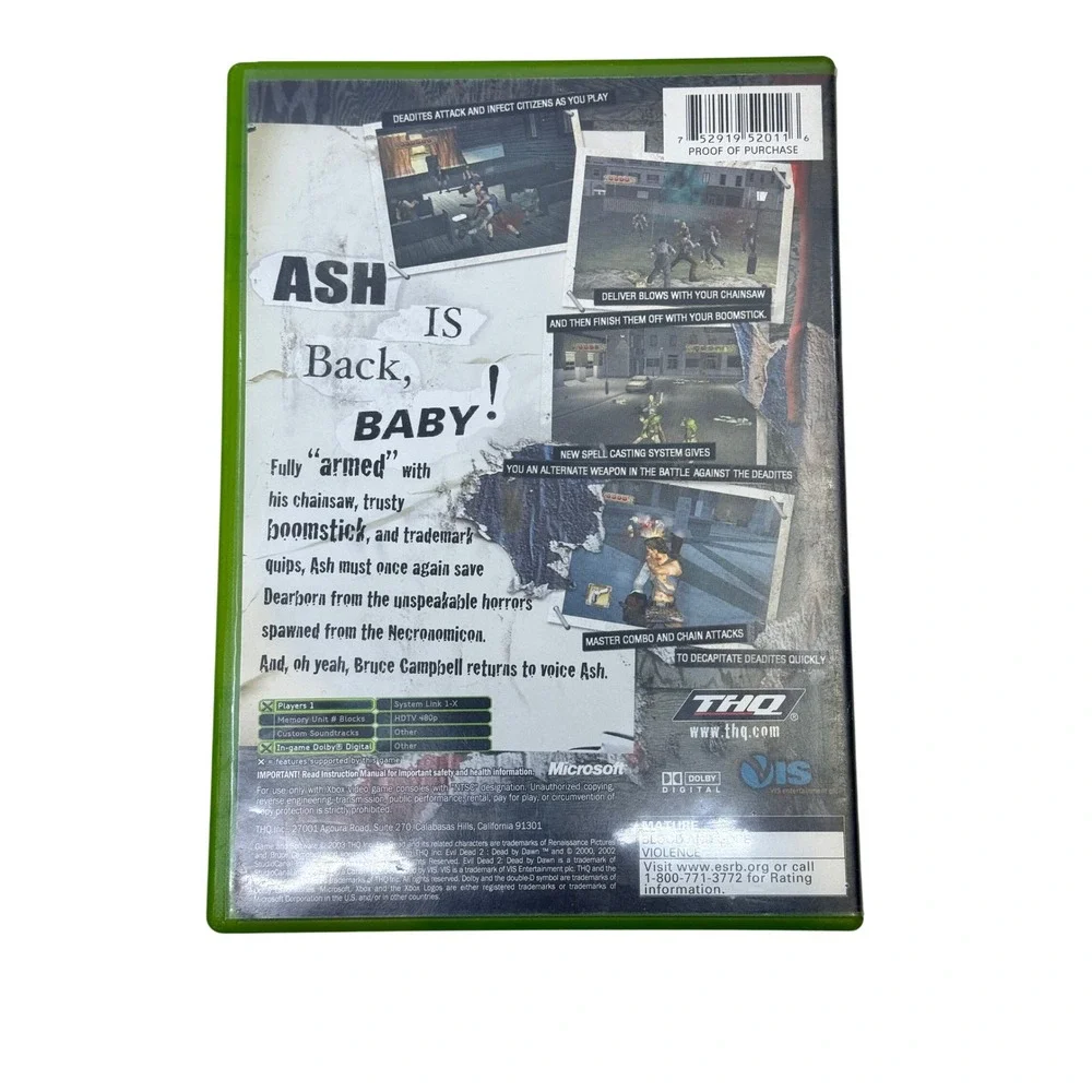Evil Dead A Fistful of Boomstick Microsoft Xbox OG Original Game Bruce Campbell